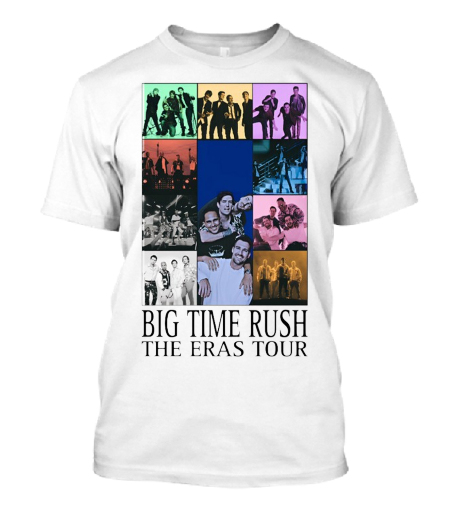 Big Time Rush The Eras Tour Colorful Photo Montage Collage T-Shirt