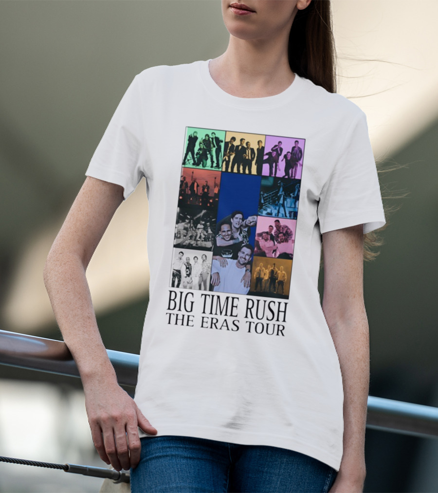 Big Time Rush The Eras Tour Colorful Photo Montage Collage T-Shirt