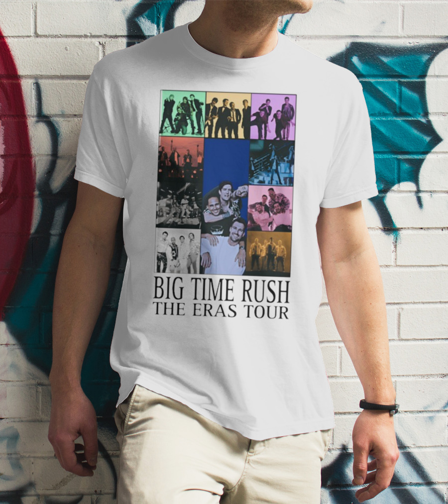 Big Time Rush The Eras Tour Colorful Photo Montage Collage T-Shirt