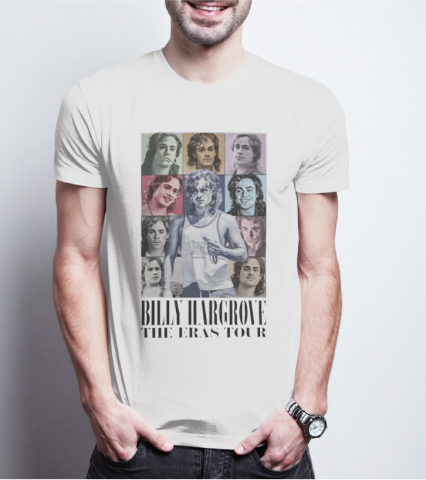 Purpulpop Store Billy Hargrove Stranger Things The Eras Tour Multicolor Collage T-Shirt
