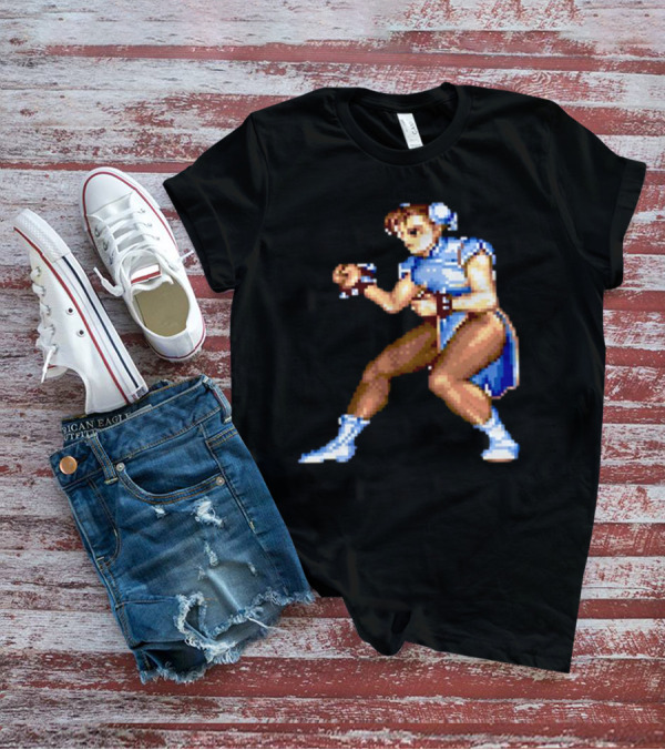 Street Fighter II Chun Li Classic Pixel T-Shirt