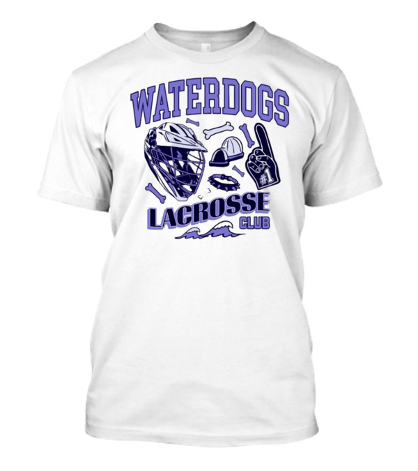 Waterdogs Lacrosse Club Icon Helmet Bones Motif T-Shirt
