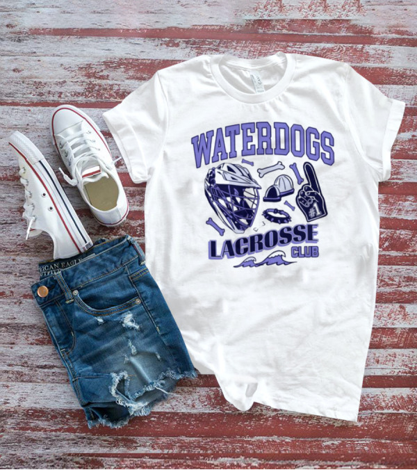 Waterdogs Lacrosse Club Icon Helmet Bones Motif T-Shirt