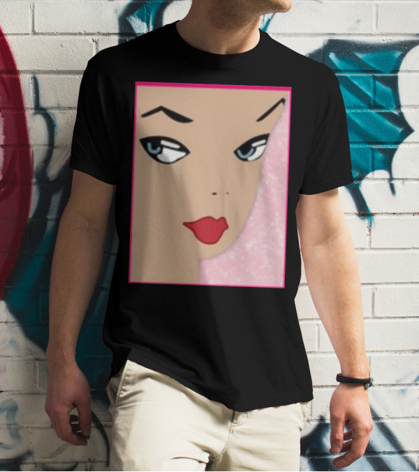 Ryan Gosling Wearing Barbie Face T-Shirt
