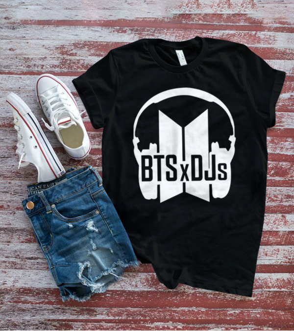 BTS X DJs Headphones Logo Collaboration T-Shirt