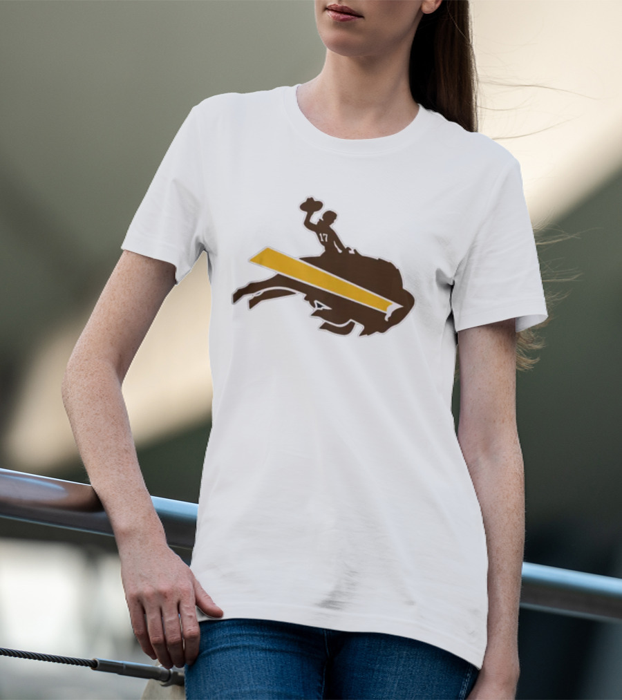 Josh Allen 17 Buffalo Bills Wyoming Cowboys T-Shirt
