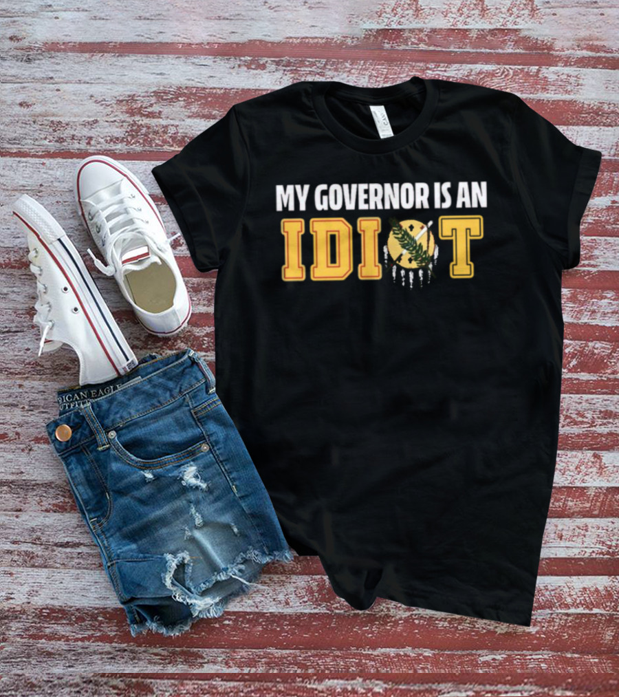 Debbie Burleson My Governor Is An Idiot Oklahoma State Flag T-Shirt