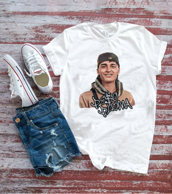 Peso Pluma Character Illustration With Baseball Cap And Scarf T-Shirt