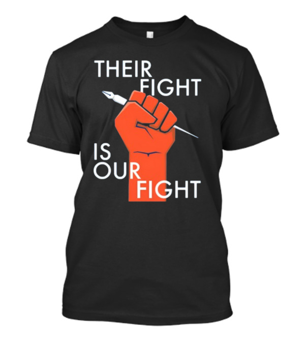 Sag-Aftra United Solidarity With Raised Fist Pencil Protest T-Shirt