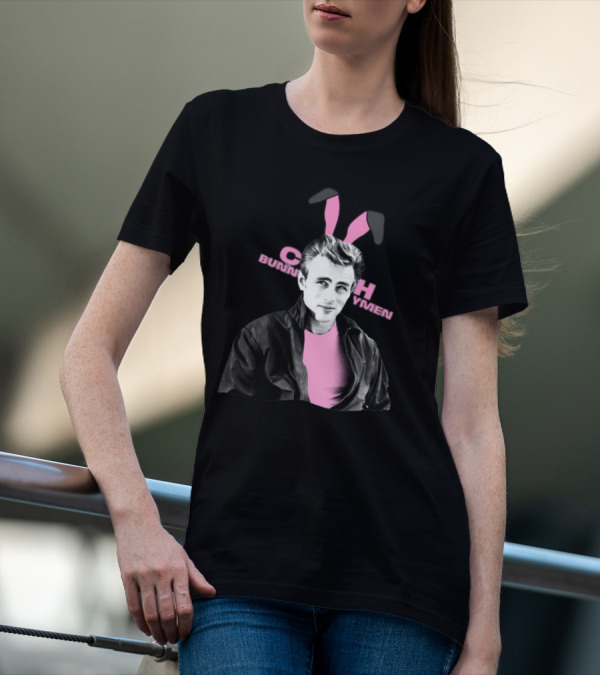 Echo Bunnymen Iconic Pink Bunny Ears Image T-Shirt