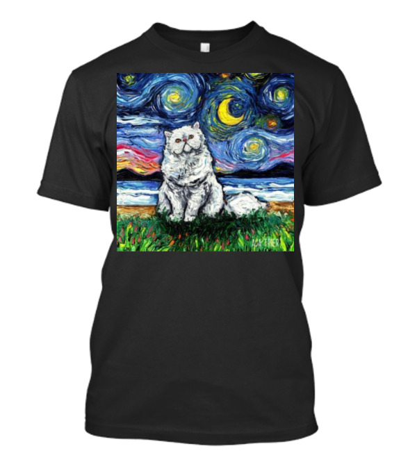 Starry Night Persian Cat ACA Turner T-Shirt