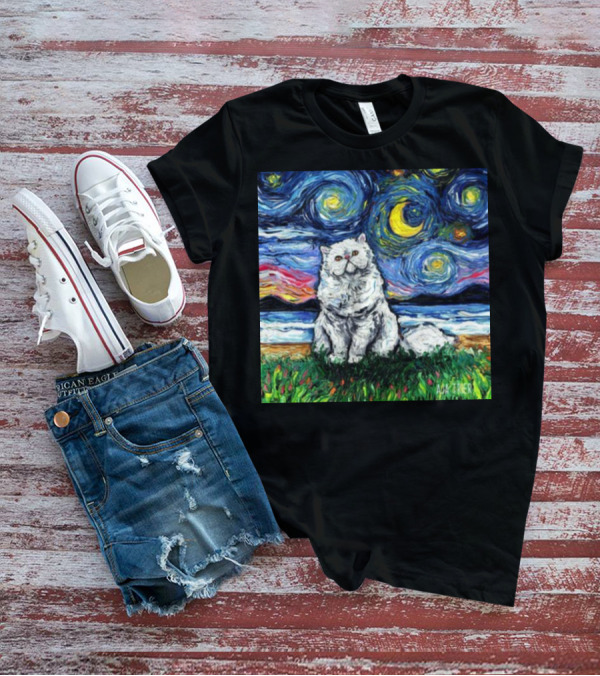 Starry Night Persian Cat ACA Turner T-Shirt
