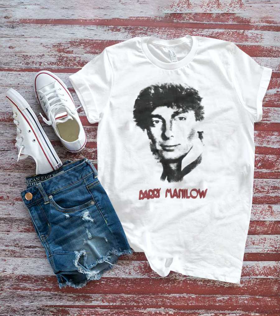 Barry Manilow Iconic Music Figure Black And Red T-Shirt