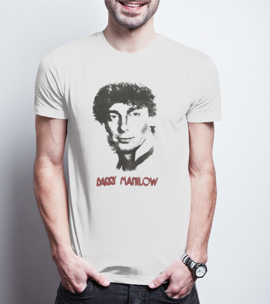 Barry Manilow Iconic Music Figure Black And Red T-Shirt