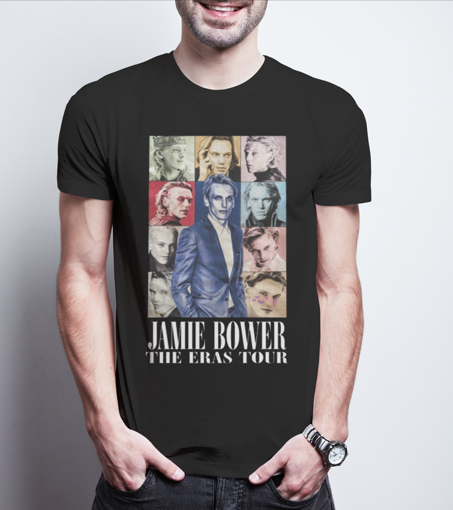 Jamie Bower The Eras Tour Multicolor Portrait Collage T-Shirt