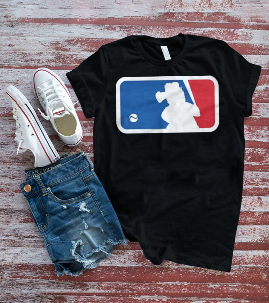 Major Baseball Phan Blue Red Mascot T-Shirt