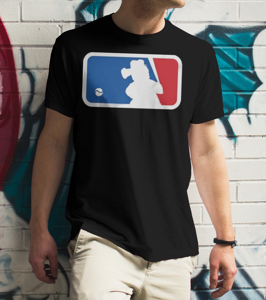 Major Baseball Phan Blue Red Mascot T-Shirt
