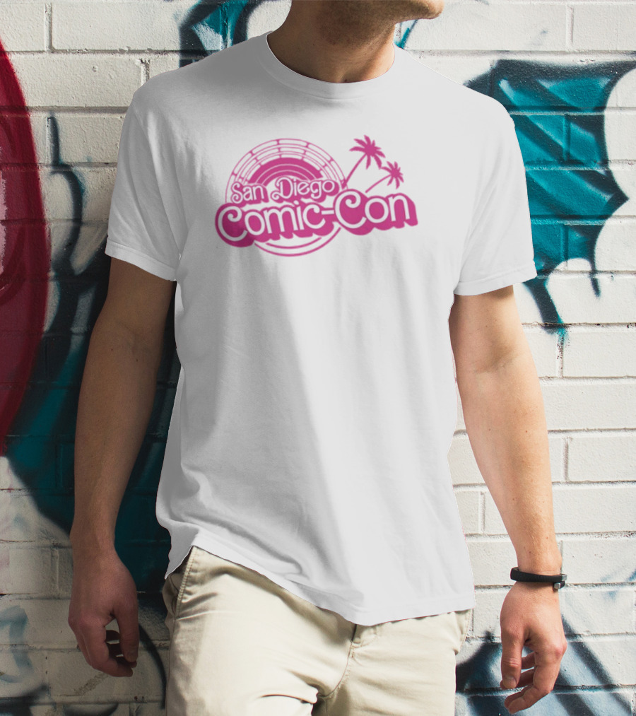 San Diego Comic-Con Pink Retro Palm Trees T-Shirt