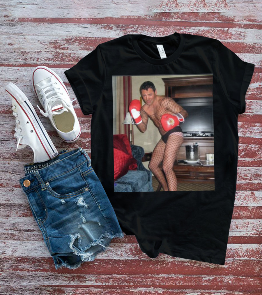 Oscar De La Hoya Fishnet Boxing Gloves Outfit Snapshot T-Shirt