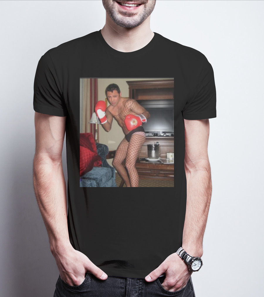 Oscar De La Hoya Fishnet Boxing Gloves Outfit Snapshot T-Shirt