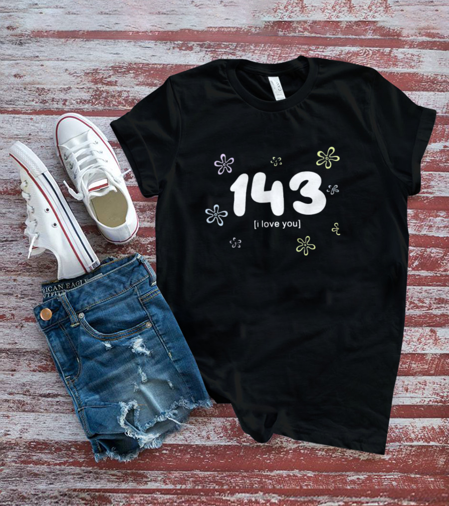 Punz 143 I Love You Floral T-Shirt