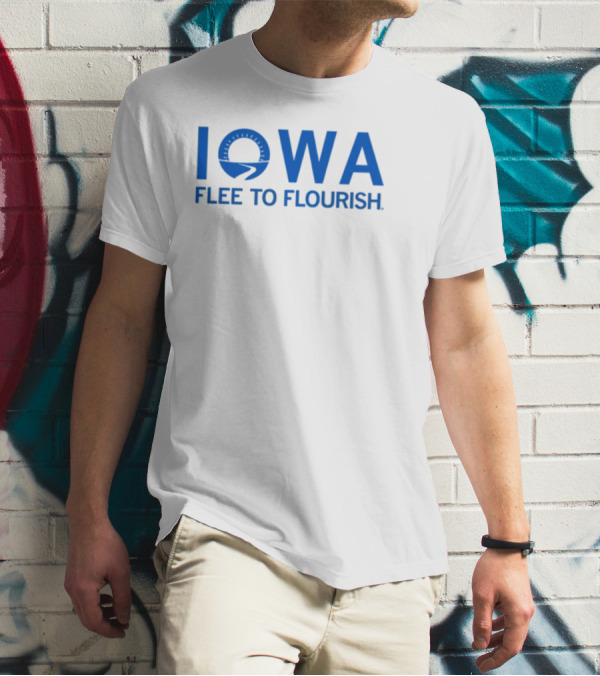 Iowa Flee To Flourish Blue Raygun T-Shirt