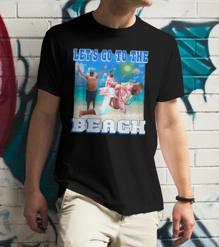 LET'S GO TO THE BEACH DJ KHALED BEACH SCENE WITH FLOATING AND JOYFUL POSE T-Shirt