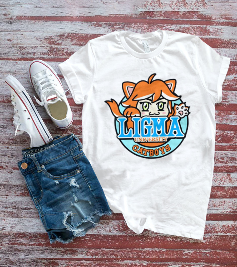 Ligma University Catboys Anime Style Mascot T-Shirt