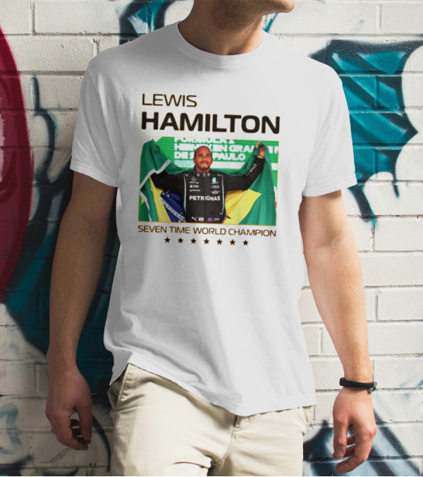Lewis Hamilton Seven Time World Champion São Paulo Grand Prix T-Shirt