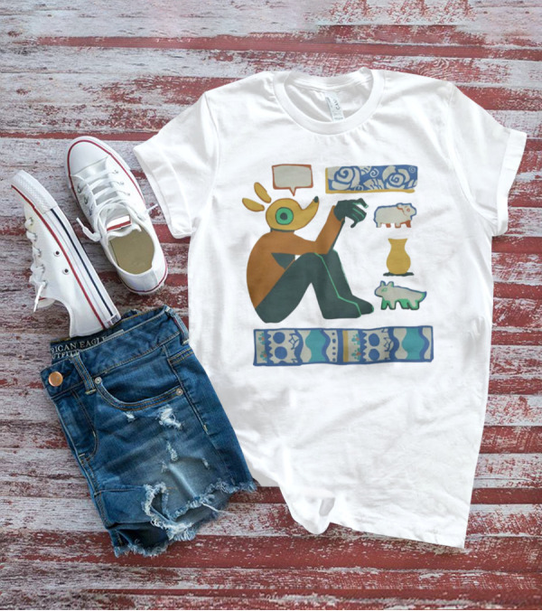 Trickleyt Homunculus Deer Character With Floral And Sheep T-Shirt