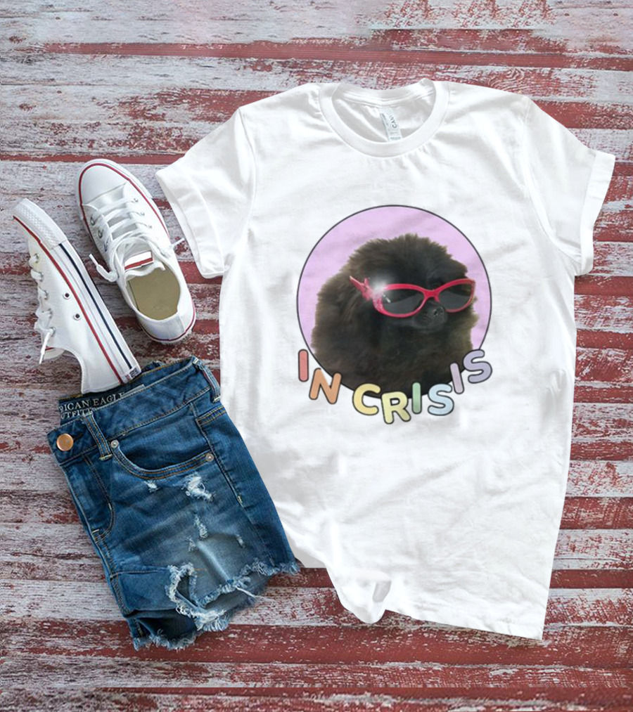 In Crisis Dog With Red Sunglasses T-Shirt