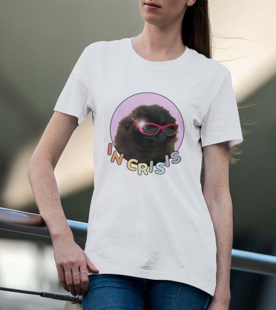 In Crisis Dog With Red Sunglasses T-Shirt