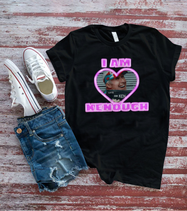 Sadstreet Ryan Gosling I Am Kenough LAPD Ken Mugshot Heart T-Shirt