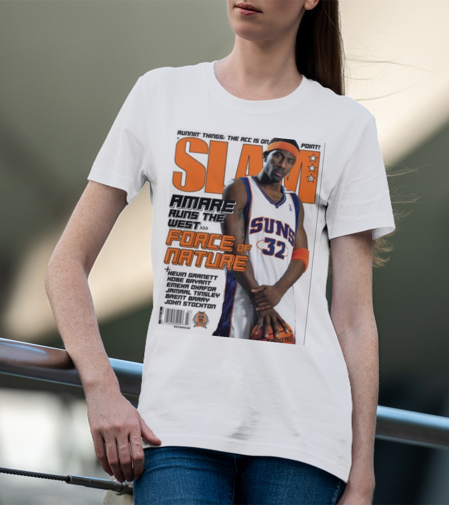 SLAM Amare Runs The West Force Of Nature Suns Basketball Star T-Shirt