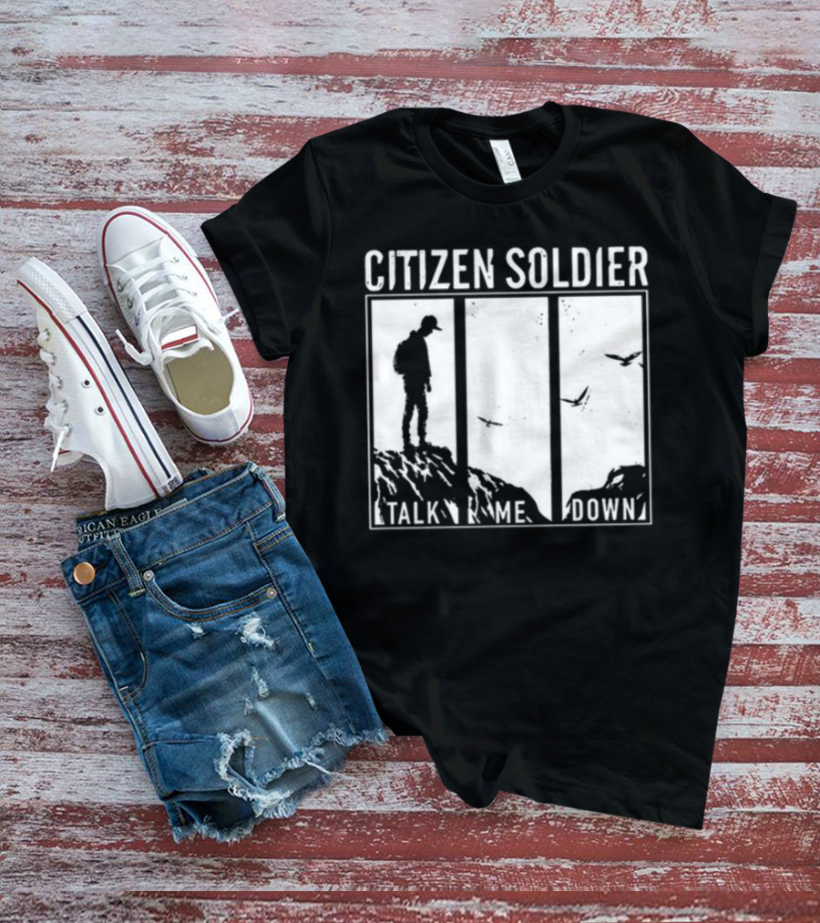 Citizen Soldier Talk Me Down Silhouette On Cliff With Birds T-Shirt