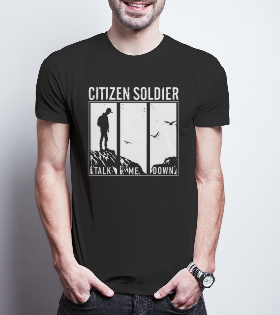 Citizen Soldier Talk Me Down Silhouette On Cliff With Birds T-Shirt