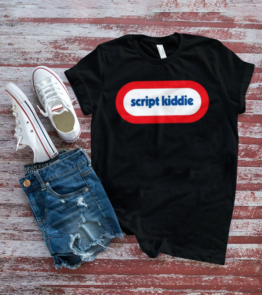 Script Kiddie Retro Logo Gaming Nostalgia T-Shirt