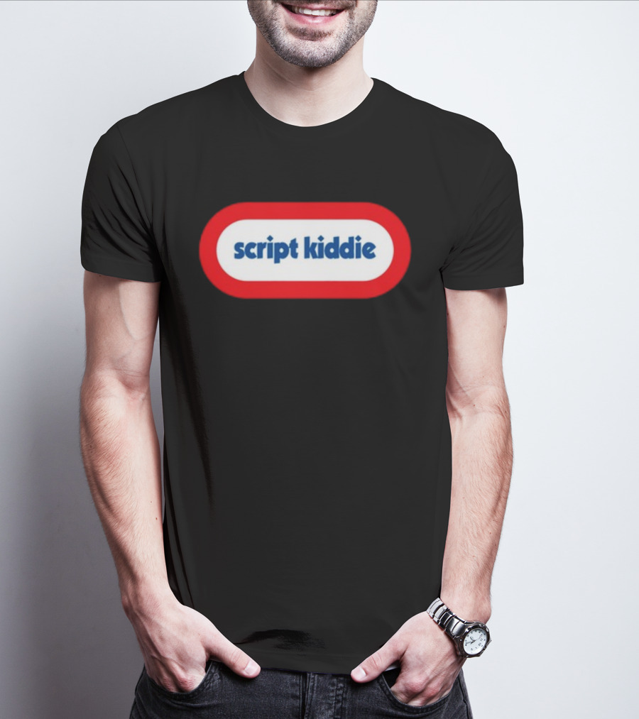 Script Kiddie Retro Logo Gaming Nostalgia T-Shirt