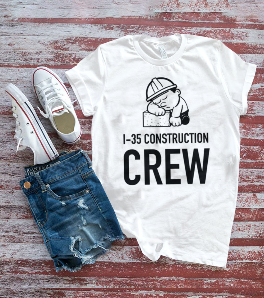 Texashumor I-35 Construction Crew Sleeping Worker T-Shirt