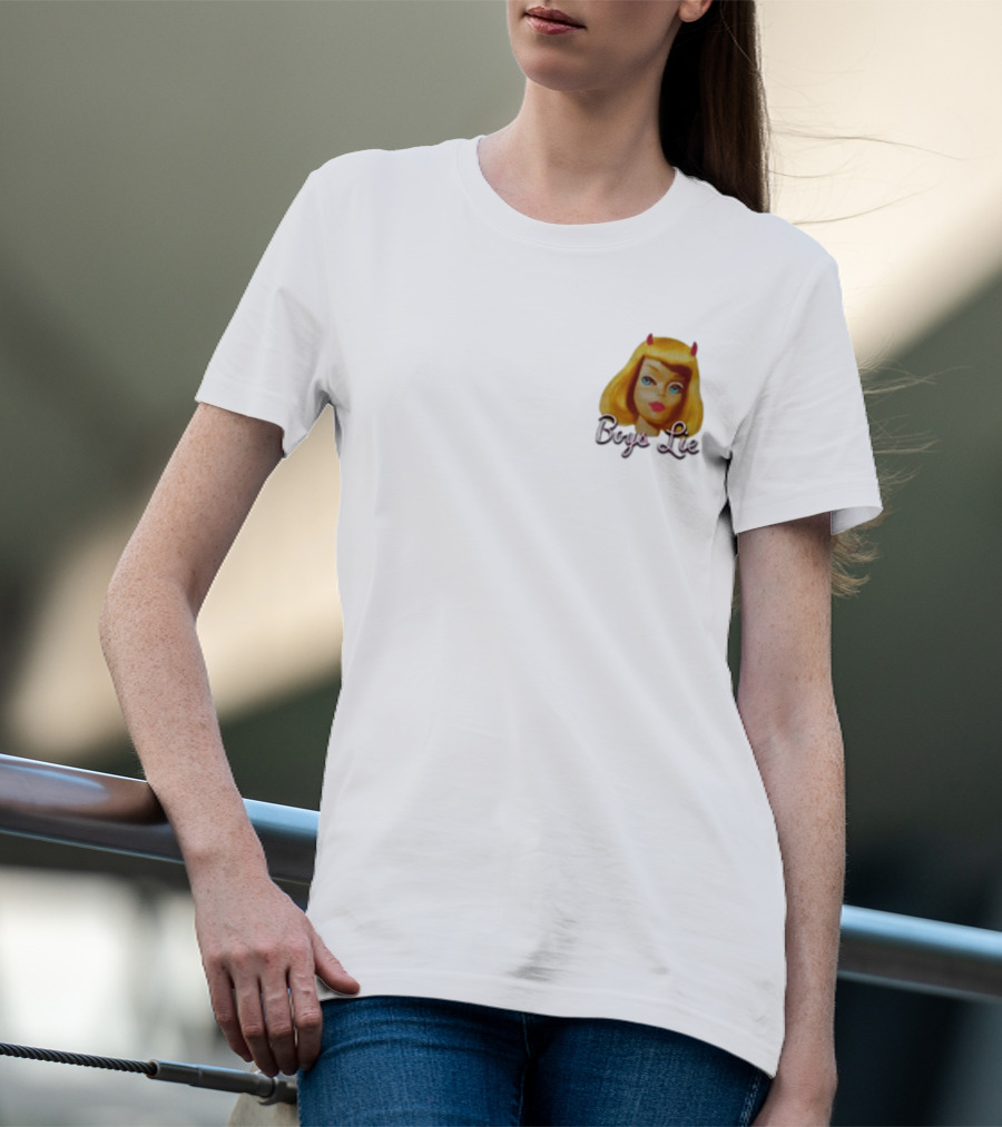 Boys Lie Blonde Devil Girl T-Shirt