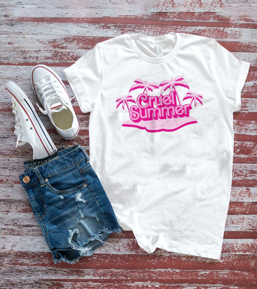It's A Cruel Summer With You Pink Palm Trees T-Shirt
