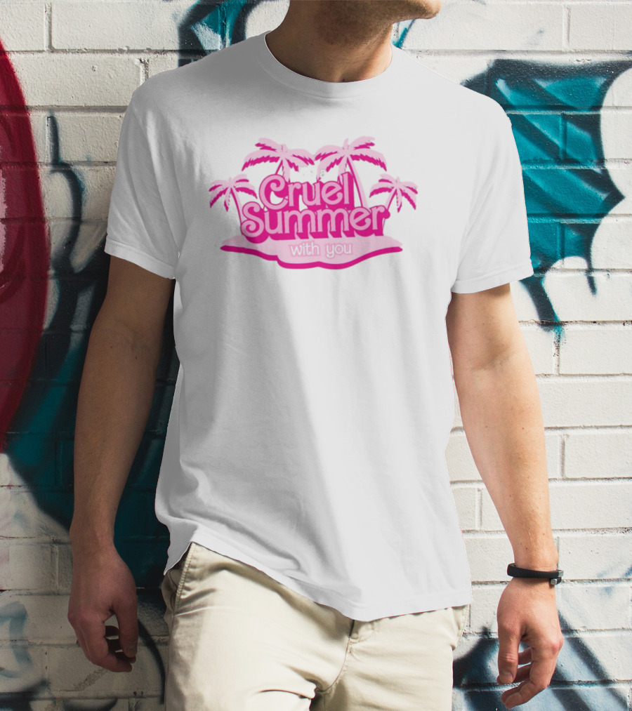 It's A Cruel Summer With You Pink Palm Trees T-Shirt