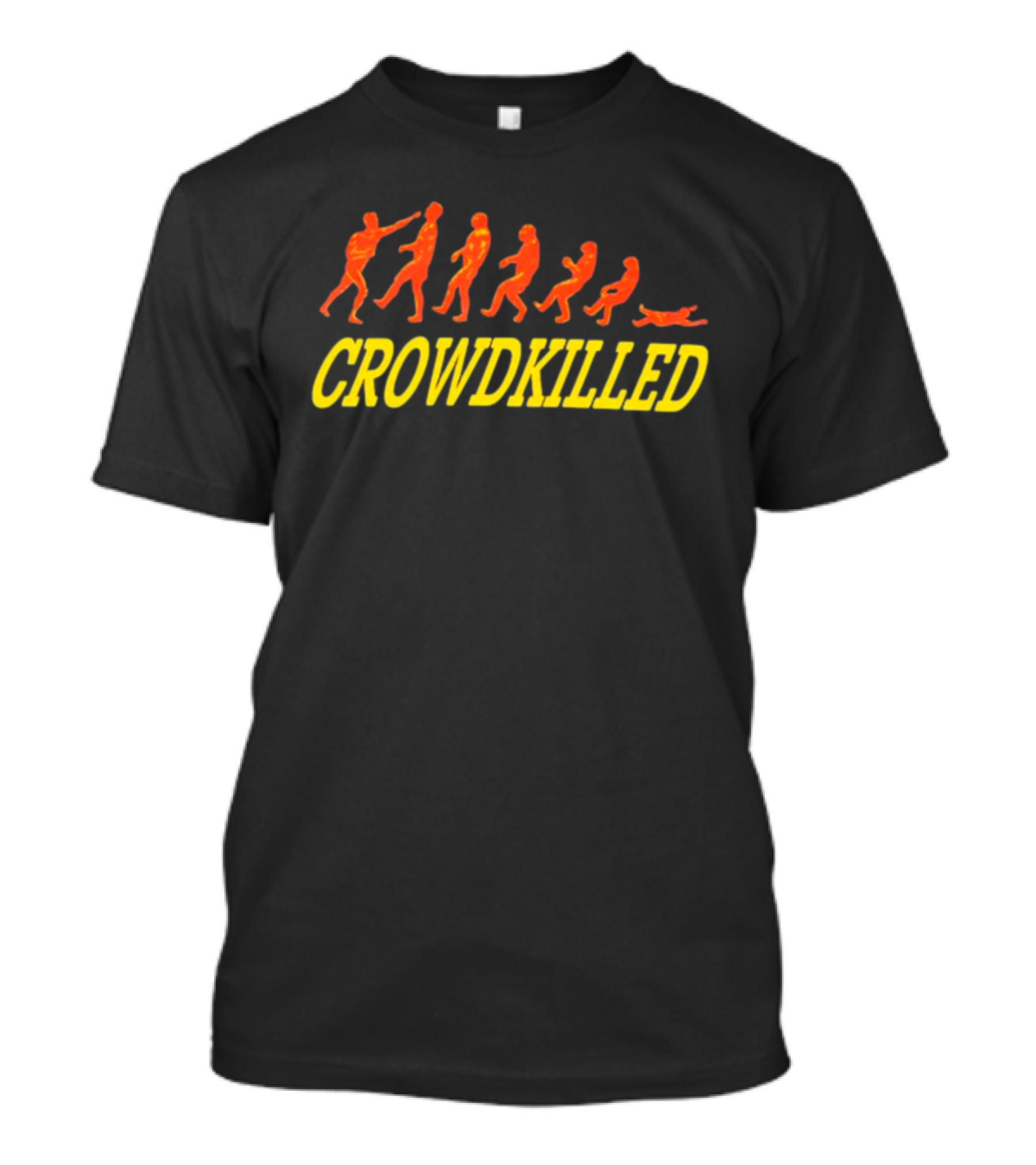 Crowdkilled Evolution Parody With Falling Figures T-Shirt