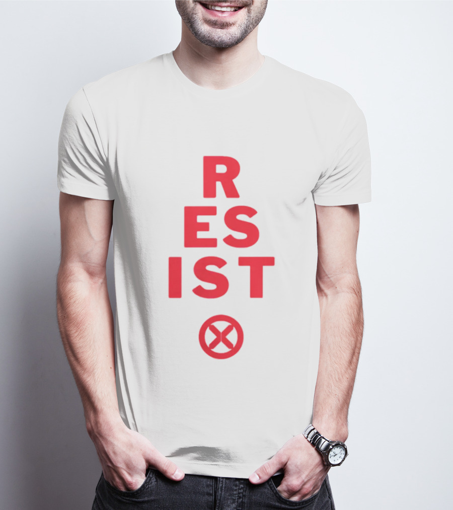Resist Red Triangle Protocol X Symbol T-Shirt