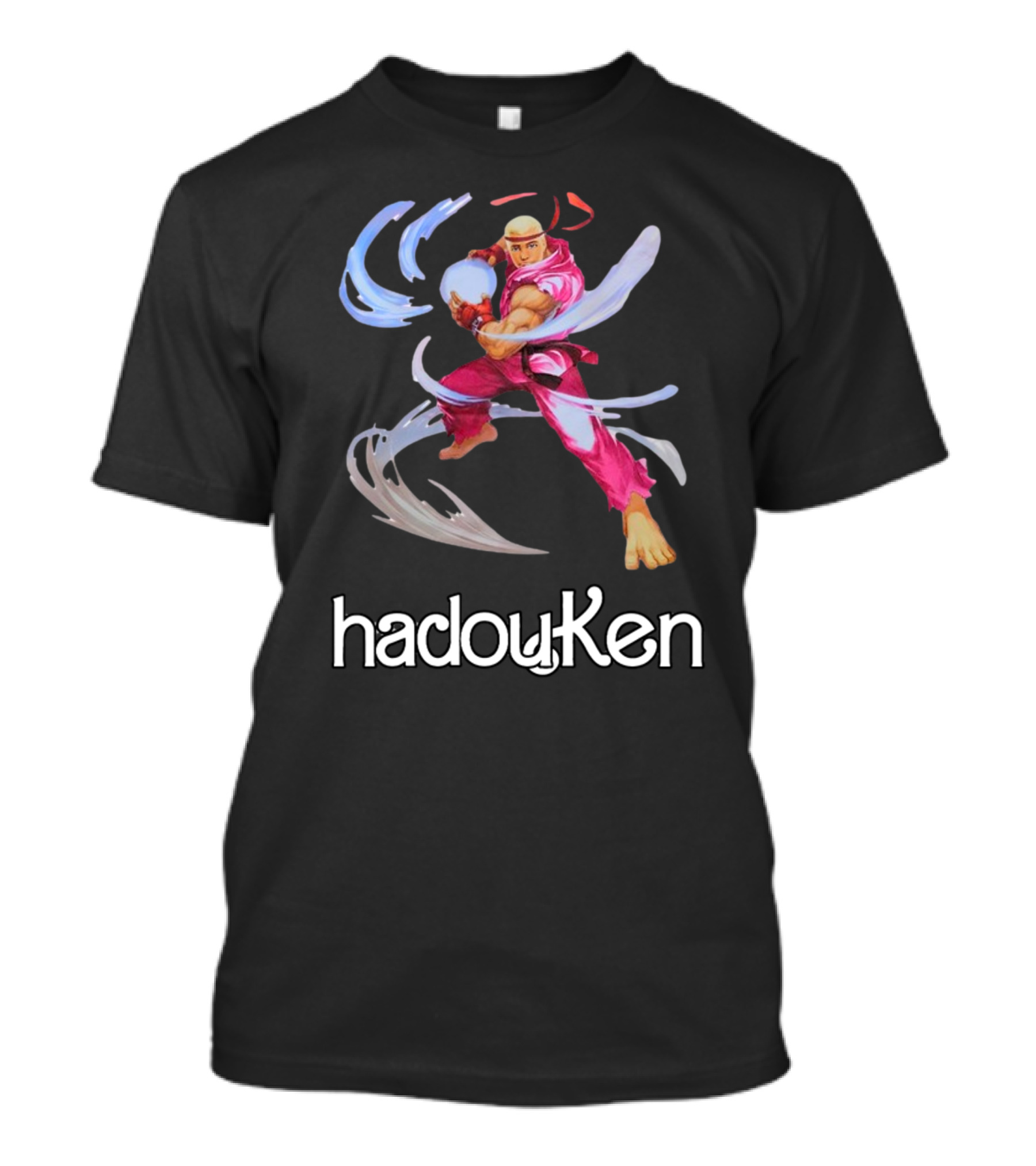 Hadouken Gaymer Barbie Ken Street Fighter Crossover T-Shirt