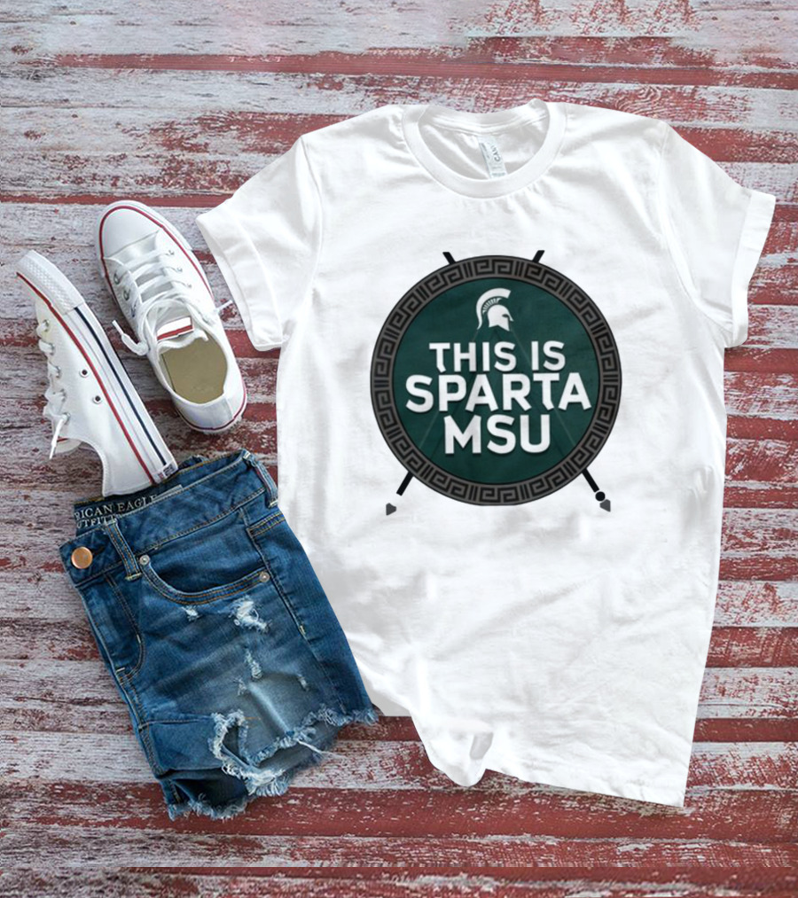Michigan State University This Is Sparta MSU Spartan Helmet T-Shirt