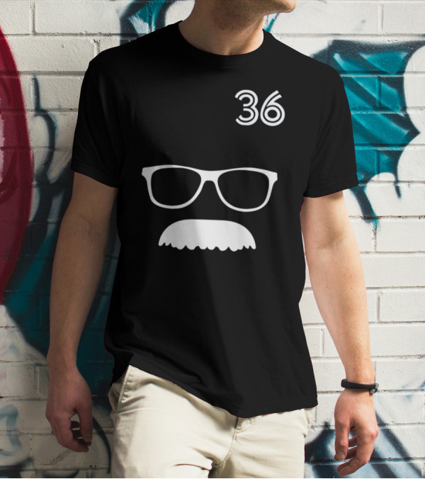 36 Davis Schneider Glasses And Moustache Icon T-Shirt