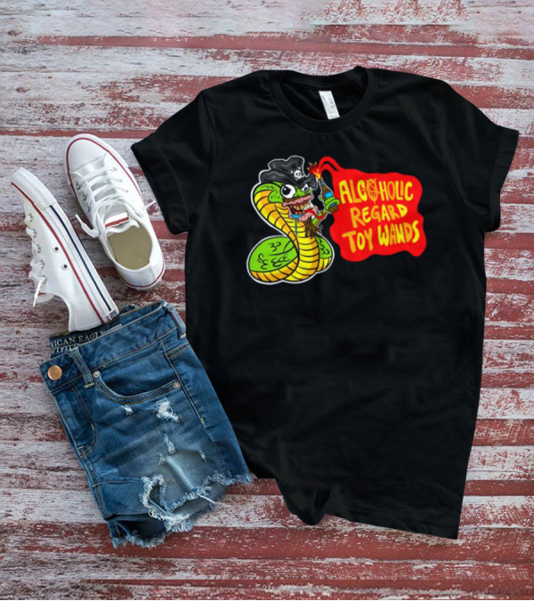 ALCOHOLIC REGARD TOY WANDS Snake Pirate Drinking T-Shirt