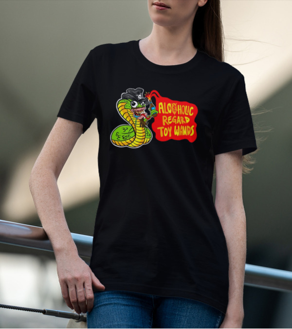 ALCOHOLIC REGARD TOY WANDS Snake Pirate Drinking T-Shirt