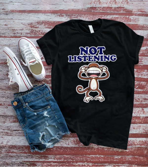 Bobbyjack Not Listening Monkey Covering Ears T-Shirt
